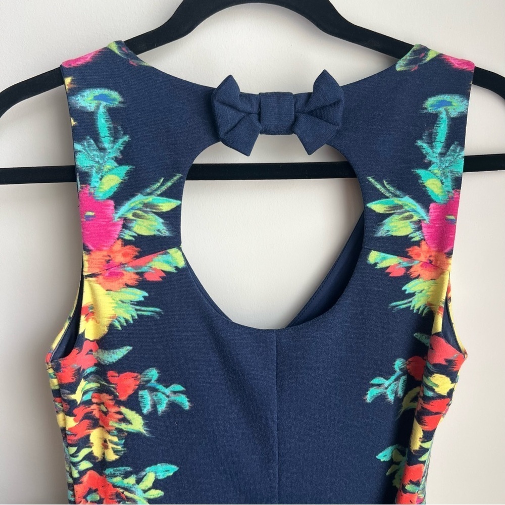 Candie's Blue Halter Cut Out Mini Dress - Picture 2 of 8
